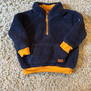 7 For All Mankind Baby Boys Quarter Zip Pocket Pullover Blue 18 Months
